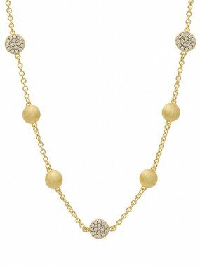 Freida Rothman Sterling Silver FR Signature 18" Station Necklace - NWT $395 MSRP
